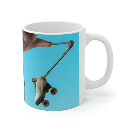 "Flamingo Skates!" - The Alien Ceramic Mug 11 oz