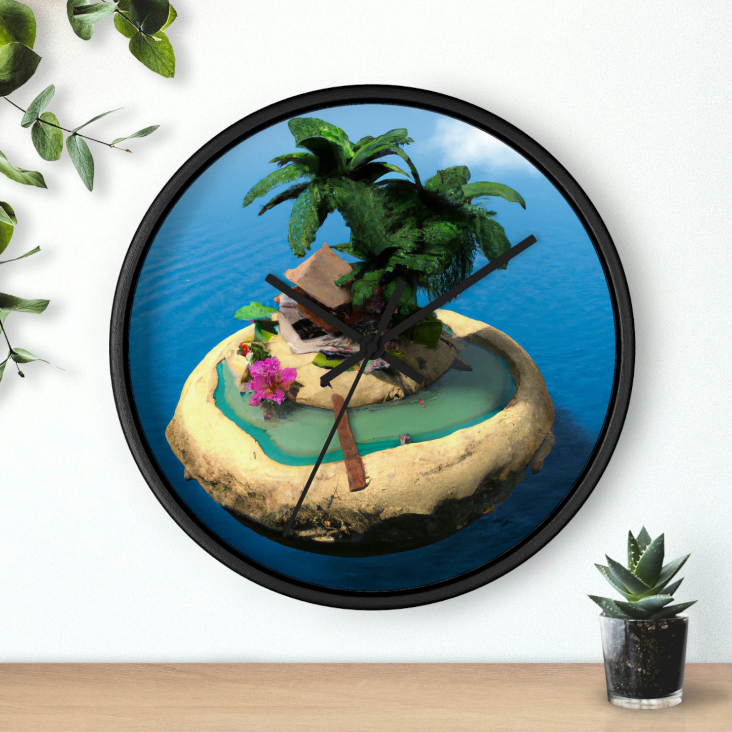 "Island Paradise in the Sky" - The Alien Wall Clock