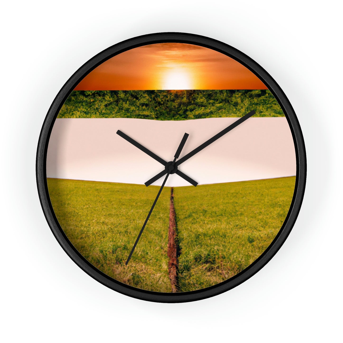 "Golden Horizon at Dusk" - The Alien Wall Clock