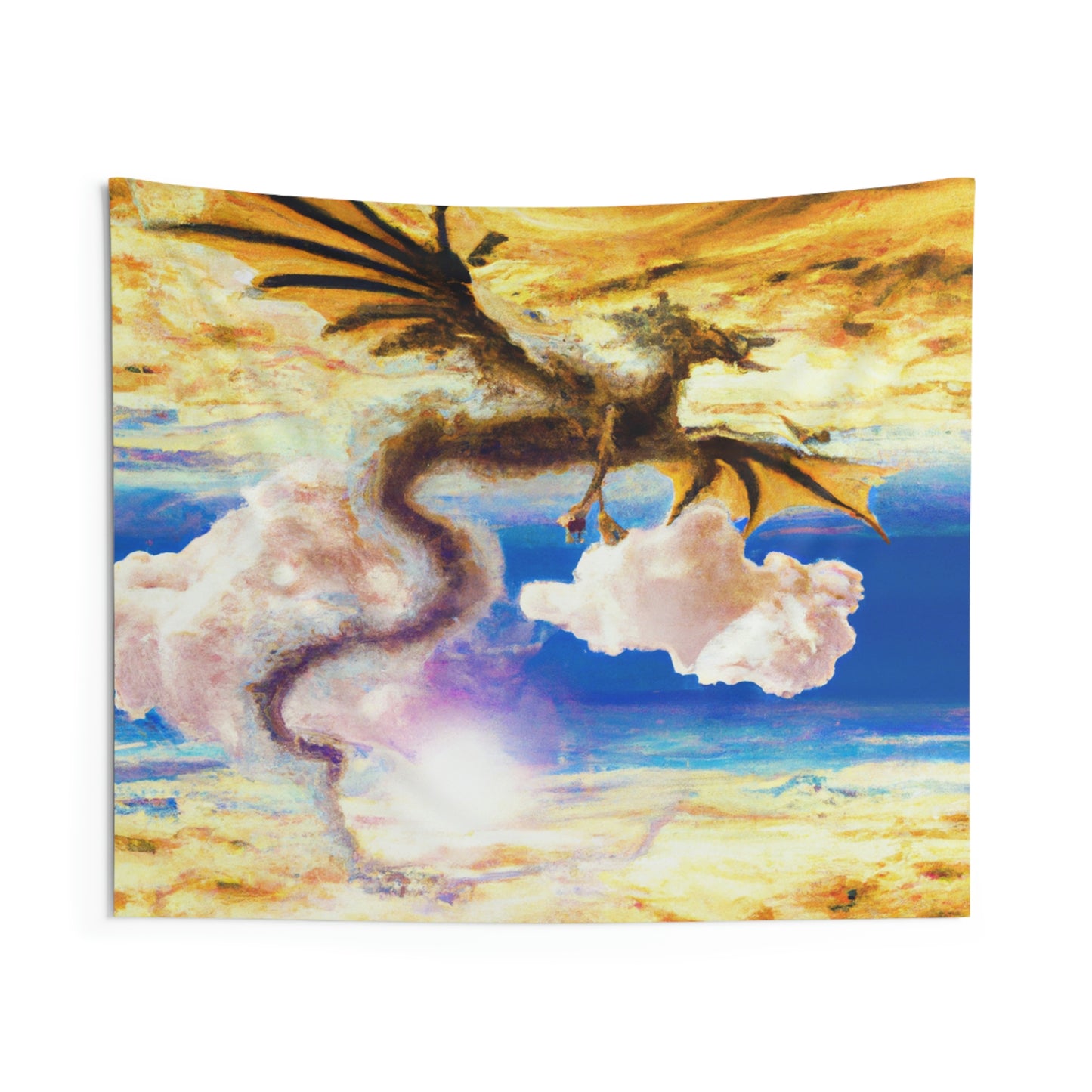 "Un resplandor celestial con un dragón místico" - The Alien Wall Tapestries