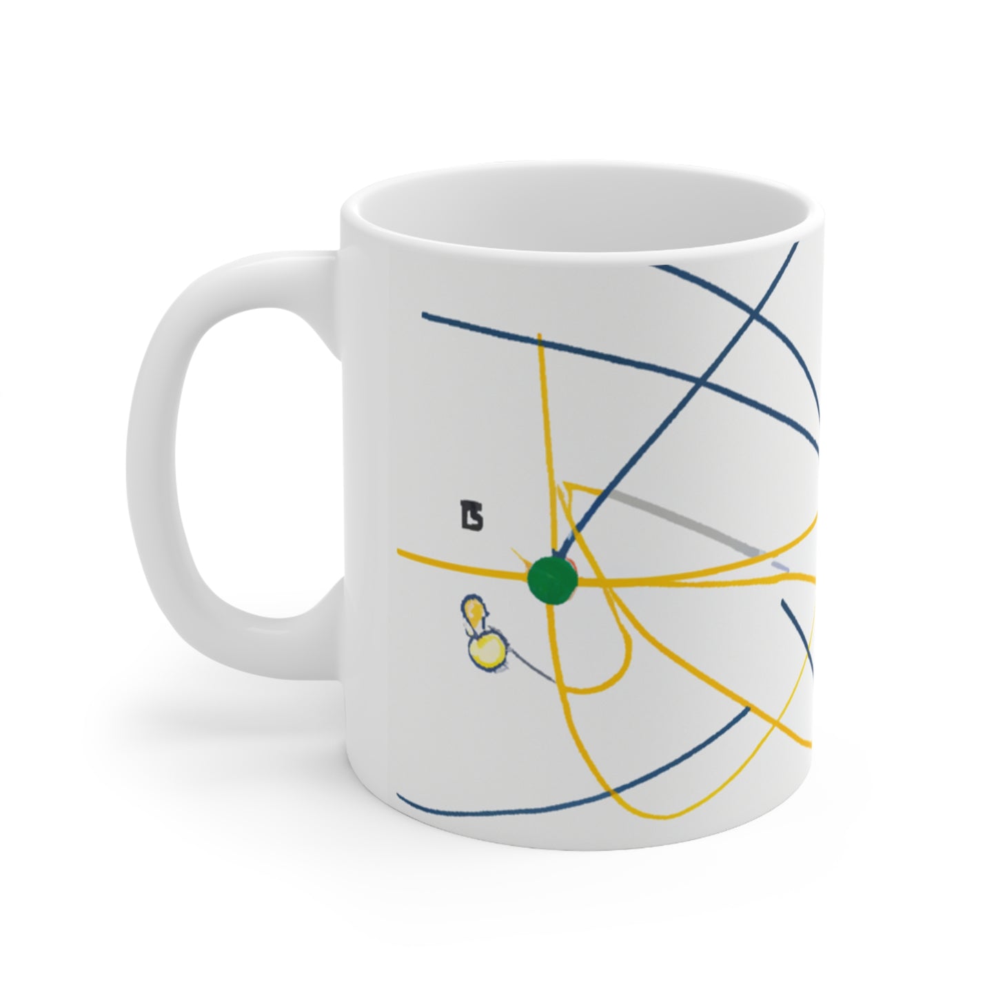 "Exploring the Dynamic Topology: Artful Visualization of a Network Structure." - The Alien Ceramic Mug 11 oz