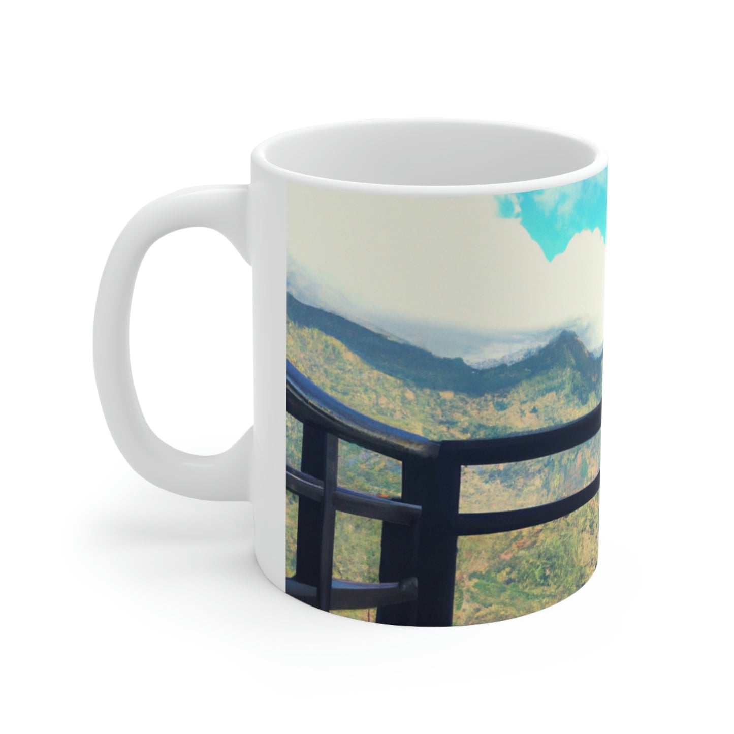 "A Journey of Enlightenment: Finding Inner Peace Through Exploration of the World". - The Alien Ceramic Mug 11 oz