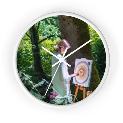 "Enchantment in Oil: A Young Artist's Vision of a Magical Forest" - The Alien Wall Clock