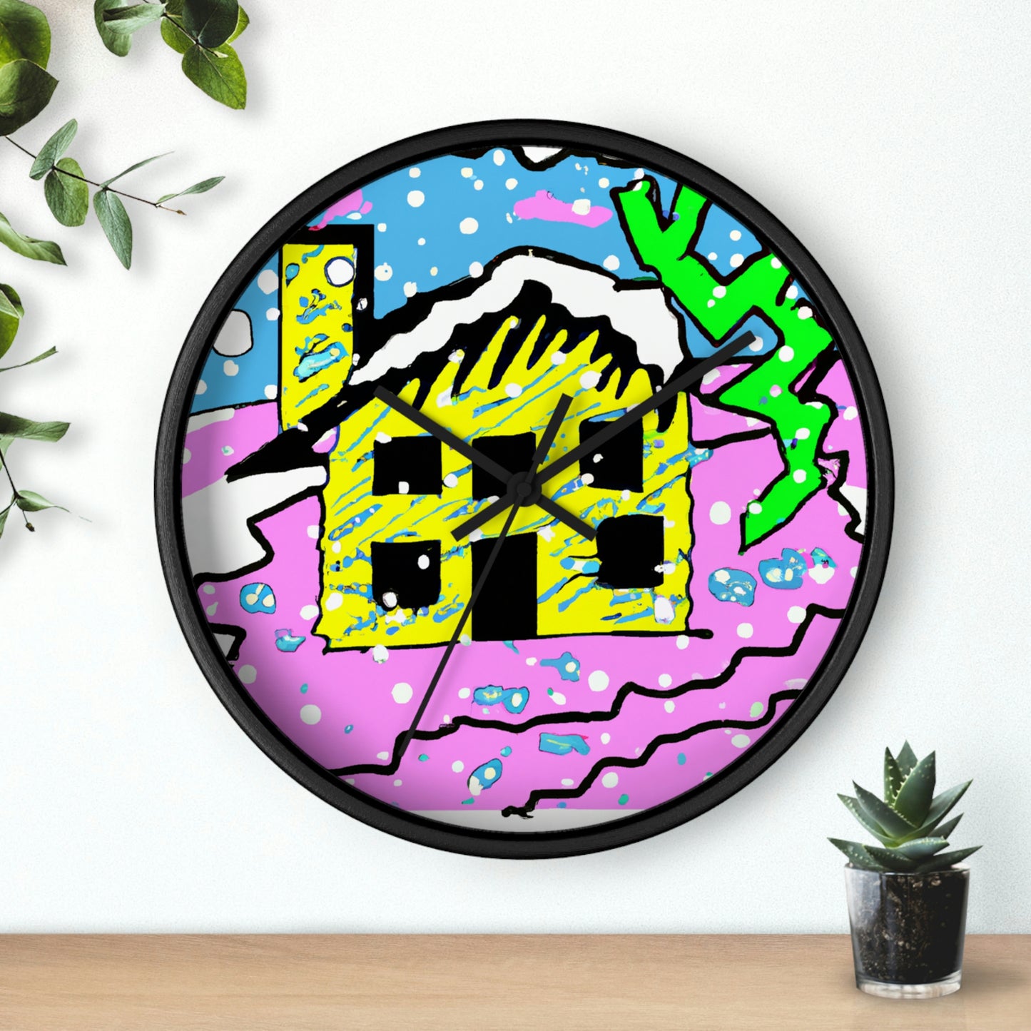 "Desolate Winter Dwelling" - The Alien Wall Clock