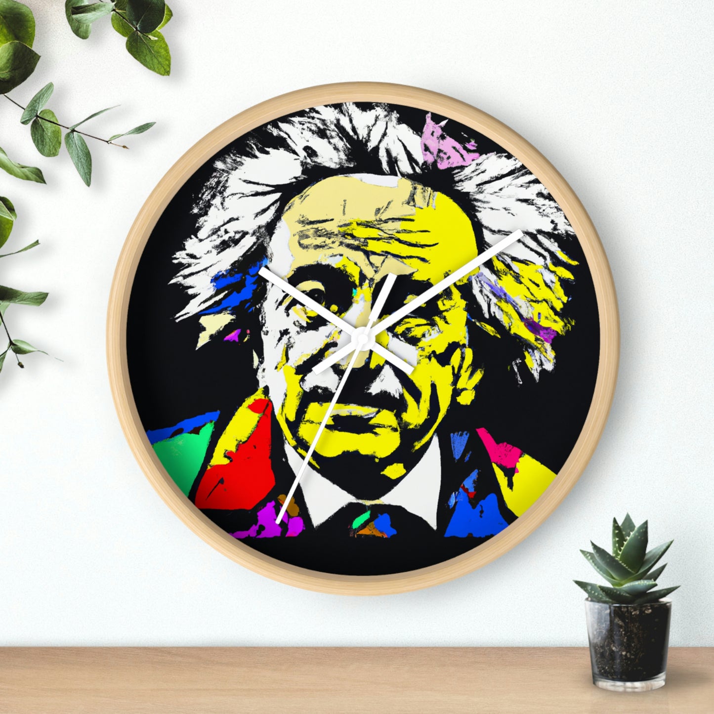 "Albert Einstein: A Pop Art Portrait" - The Alien Wall Clock