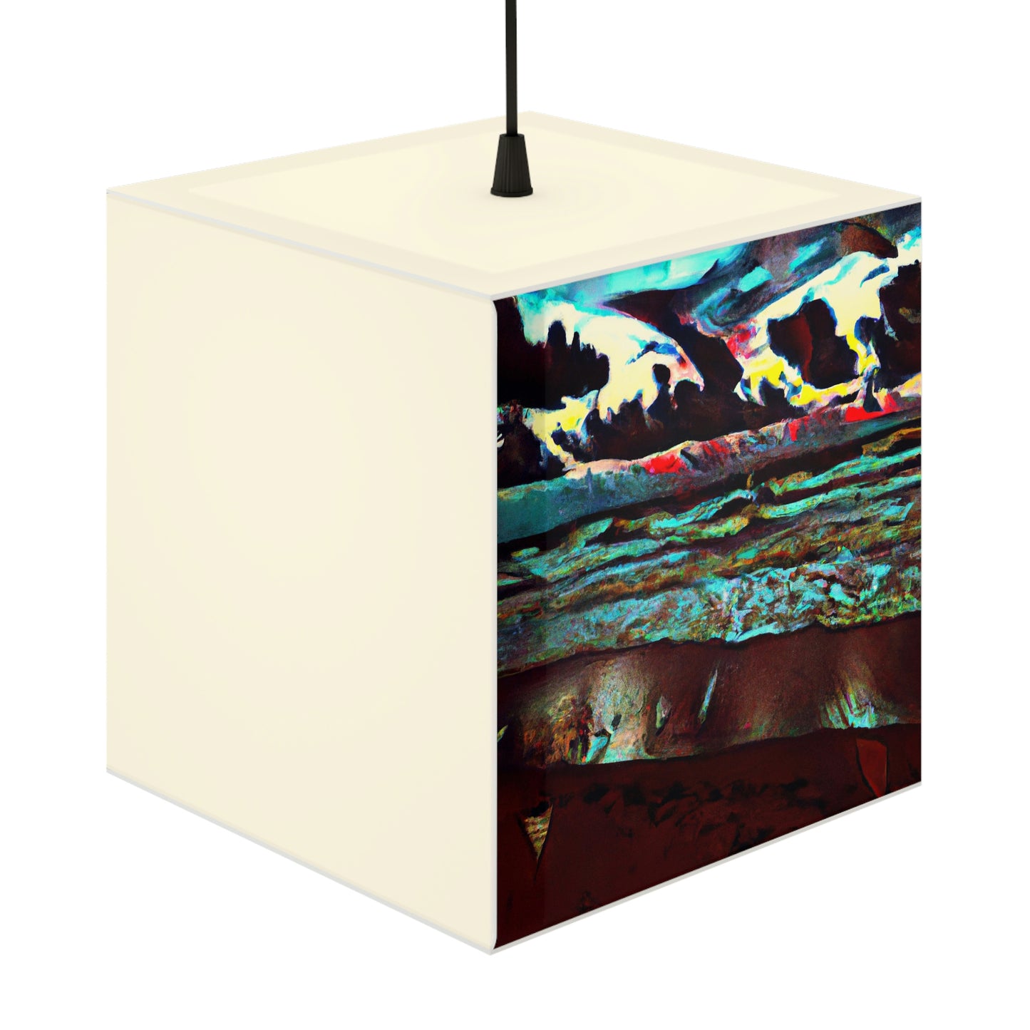 "Dusk at Sea: A Tempestuous Gathering" - The Alien Light Cube Lamp