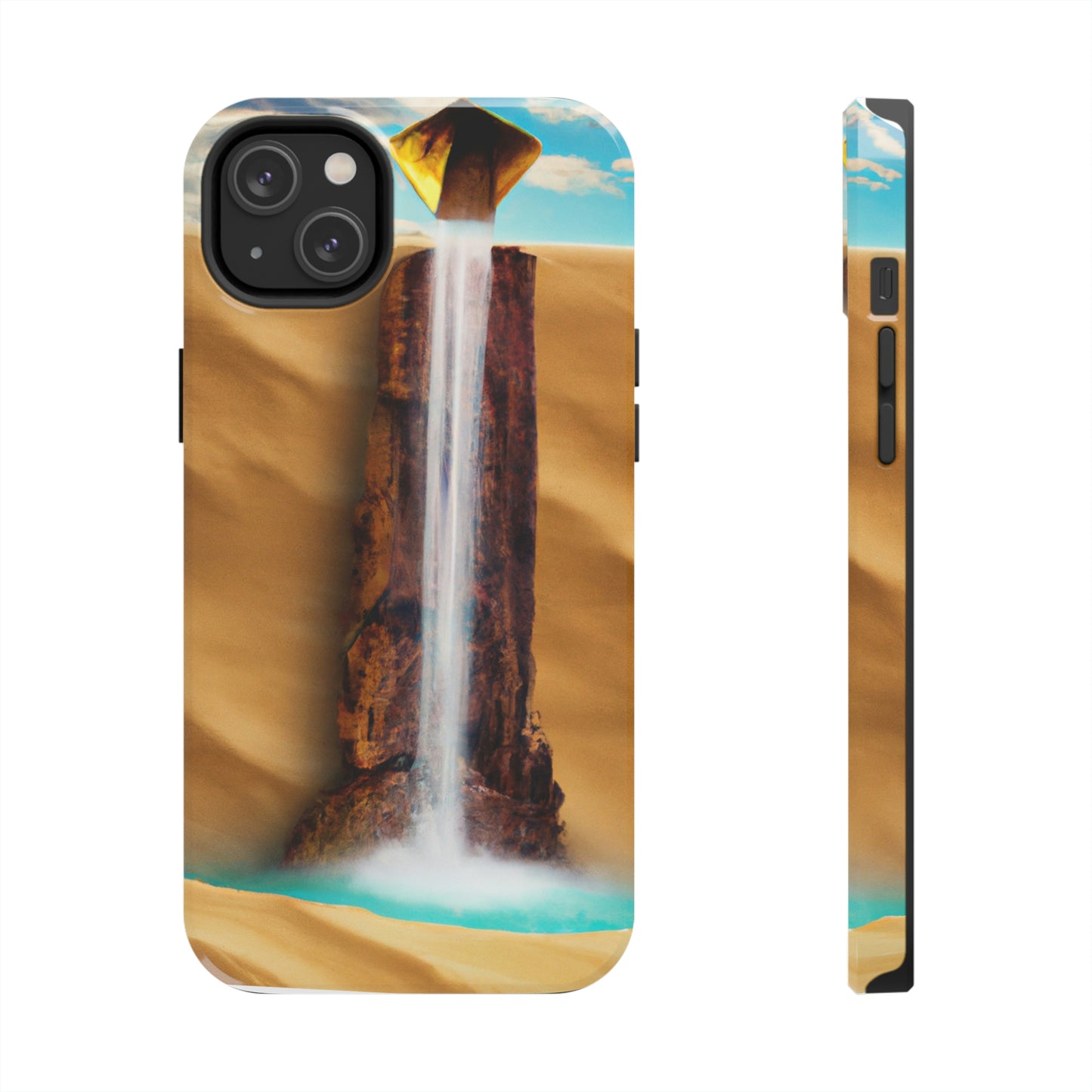 "Einsamer Wasserfall in einer trostlosen Wüste" - Die Alien Tough Phone Cases