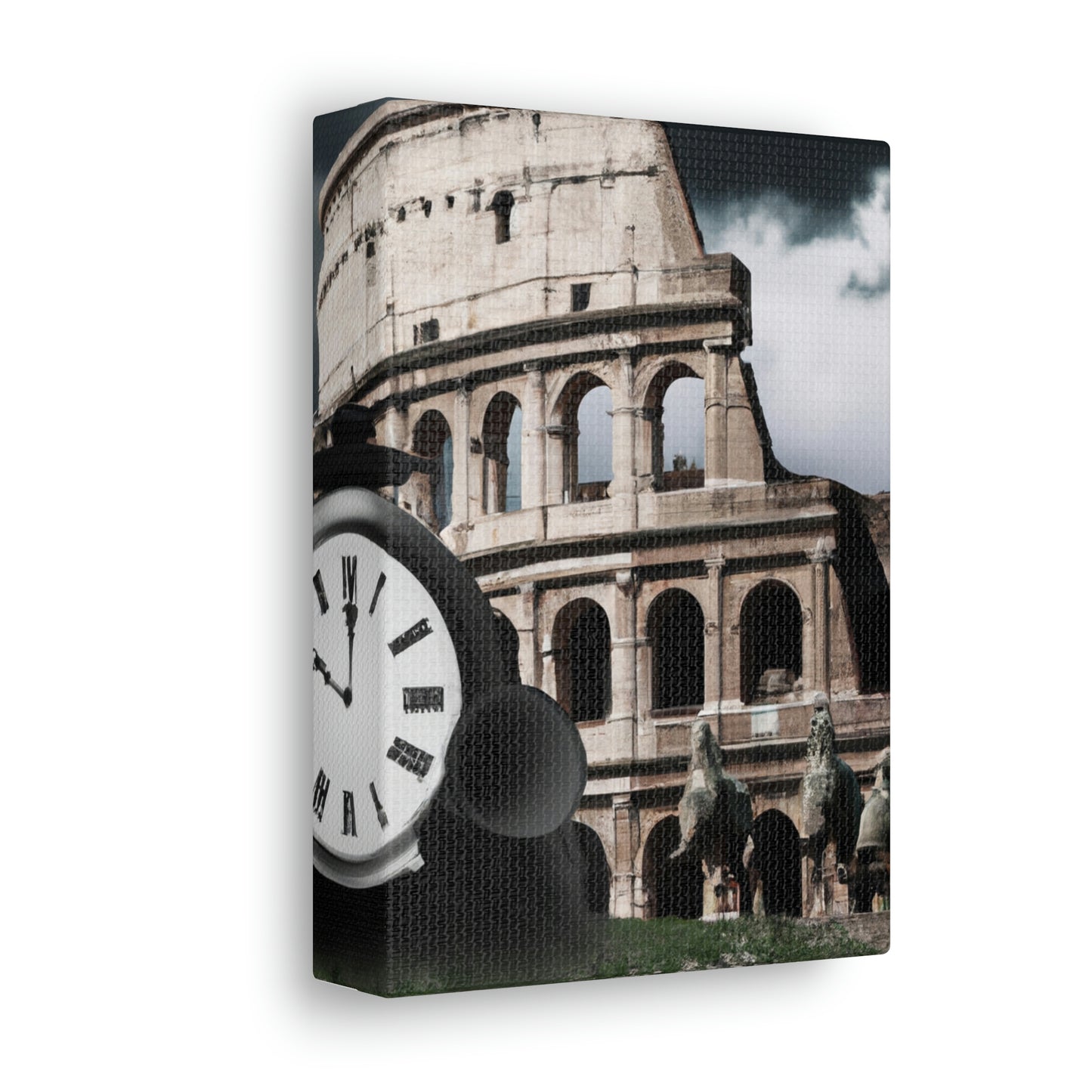 "Chronos's Chaos: The Time Machine Mishap in Ancient Rome" - The Alien Canva