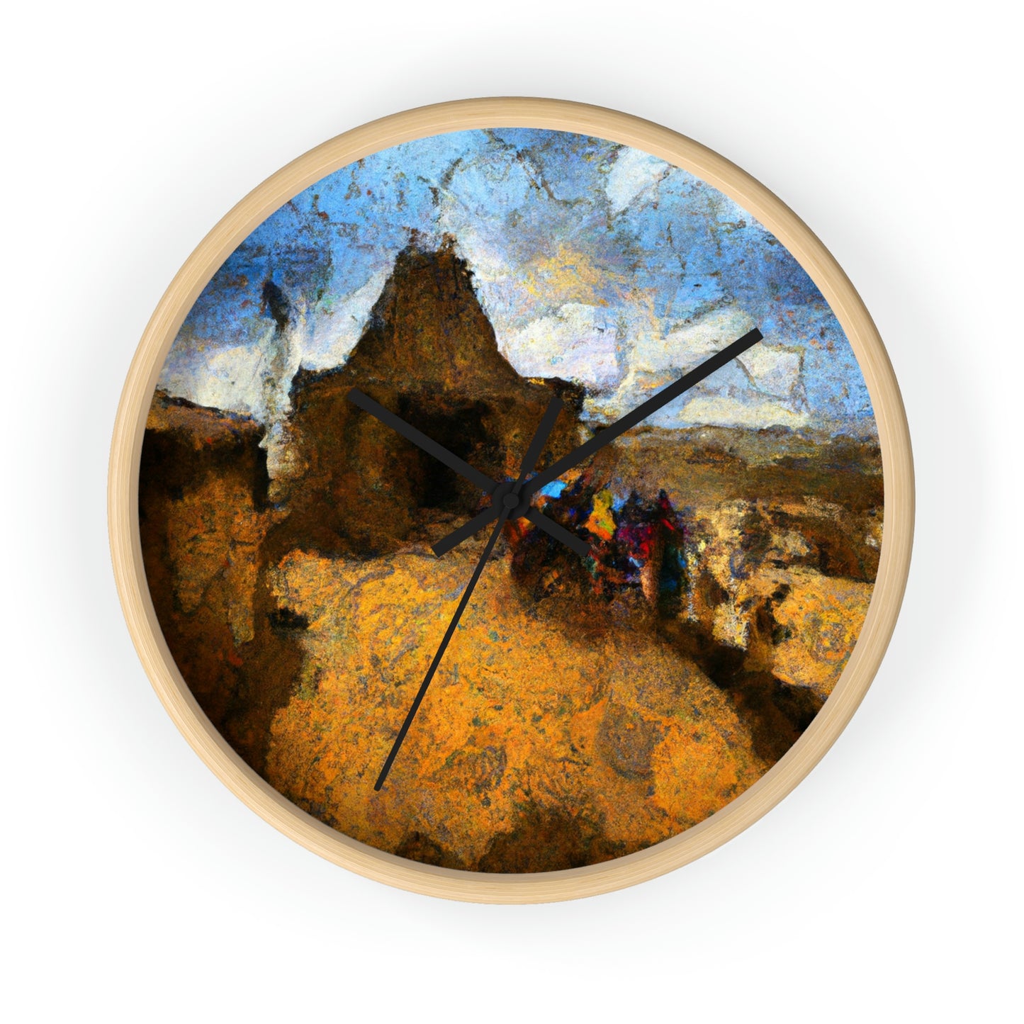 "Dusty Pilgrims at the Forgotten Shrine" - The Alien Wall Clock