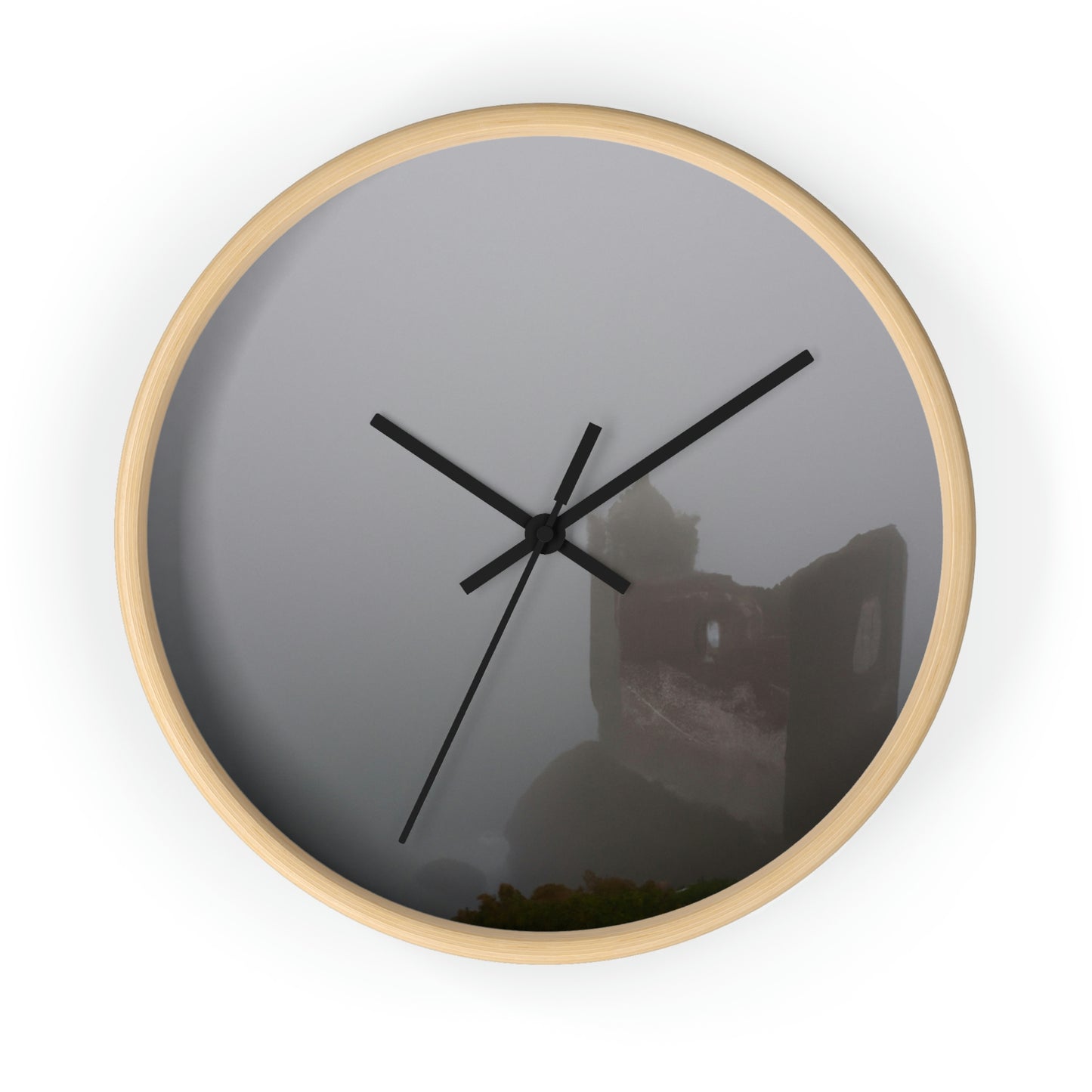 "The Forgotten Castle in the Eerie Mist" - The Alien Wall Clock