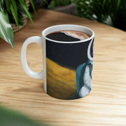 "Alone in the Dark: A Solitary Astronaut's Survival" - The Alien Ceramic Mug 11 oz