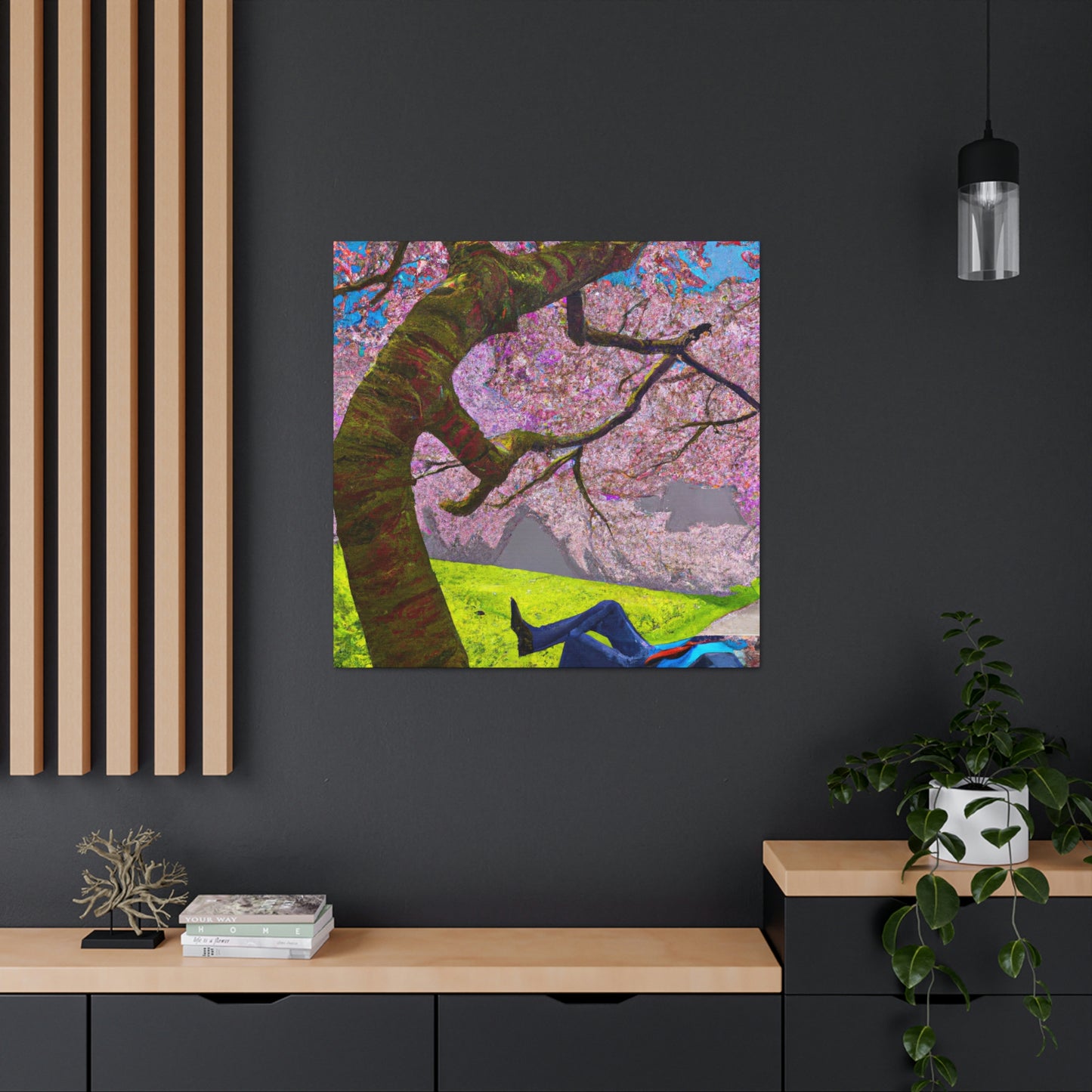 "A Moment of Calm Beneath the Cherry Blossoms" - The Alien Canva