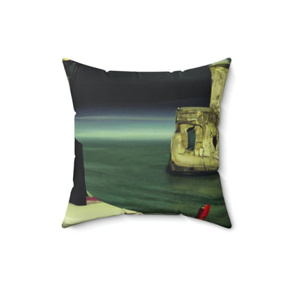 "A Beacon of Romance: An Intimate Candlelit Dinner in a Forgotten Lighthouse" - The Alien Square Pillow