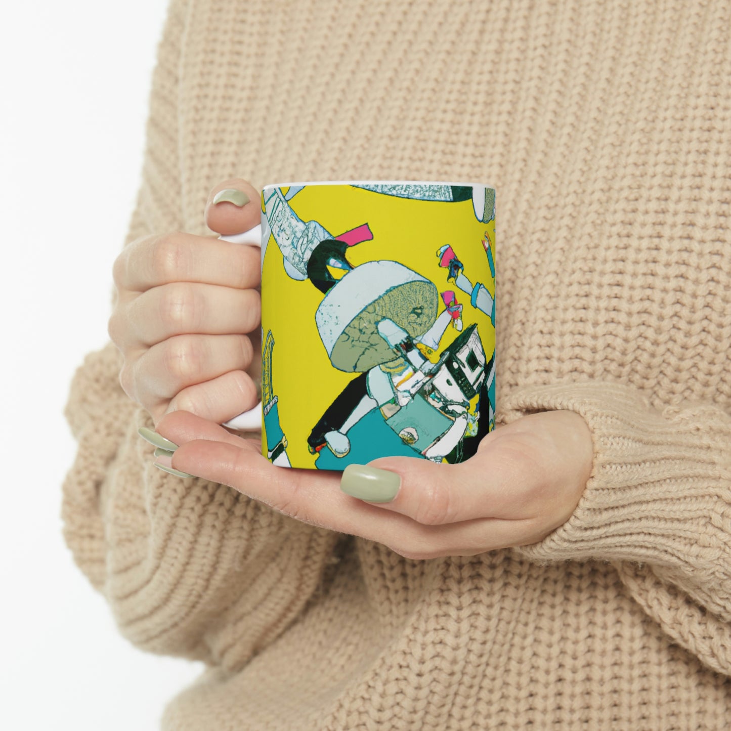 Robotic Rebellion: A Battle for Power. - The Alien Ceramic Mug 11 oz