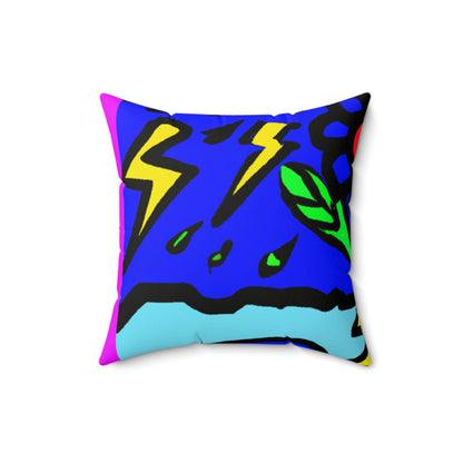 "A Bold Bloom Amidst the Storm" - The Alien Square Pillow