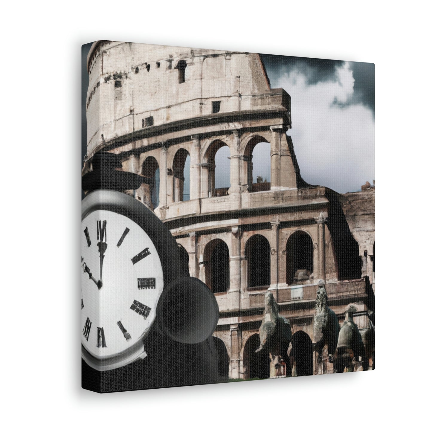 "Chronos's Chaos: The Time Machine Mishap in Ancient Rome" - The Alien Canva