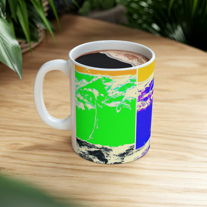 "Kites Aflutter in the Vibrant Sky" - The Alien Ceramic Mug 11 oz