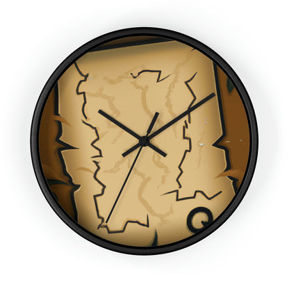 "The Mysterious Map of Buried Treasures" - The Alien Wall Clock