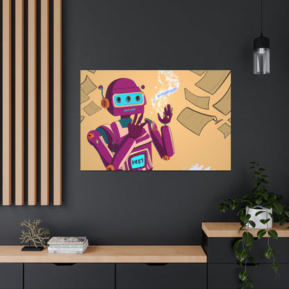 "Robot Librarian and the Magical Tome" - The Alien Canva