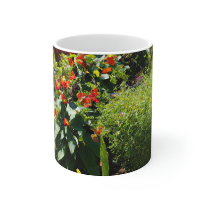 "Garden of Colorful Radiance" - Taza de cerámica The Alien 11 oz