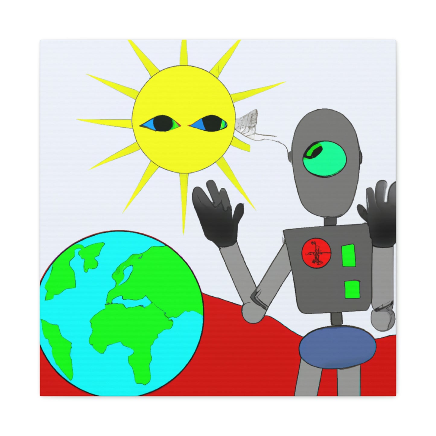 "Robot Defender: The Alien Invasion of Earth" - The Alien Canva