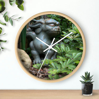 "Guardian of the Secret Garden" - The Alien Wall Clock