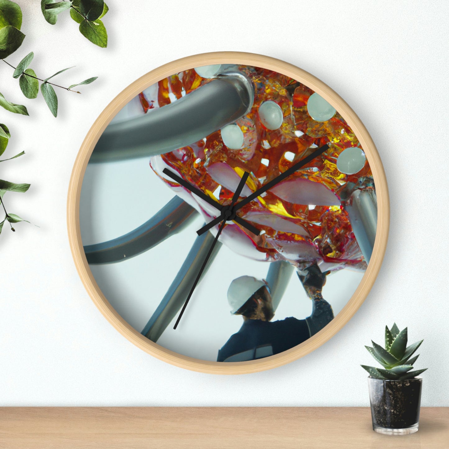 "Robotic Flower Power" - The Alien Wall Clock