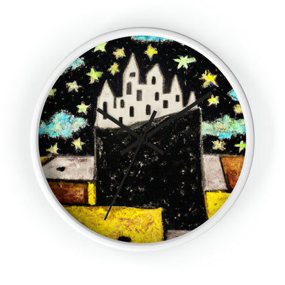 "Cosmic Oasis: A Journey to a Floating City Amid the Sea of Stars" - The Alien Wall Clock