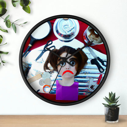 "Found Objects Self-Portrait" - The Alien Wall Clock