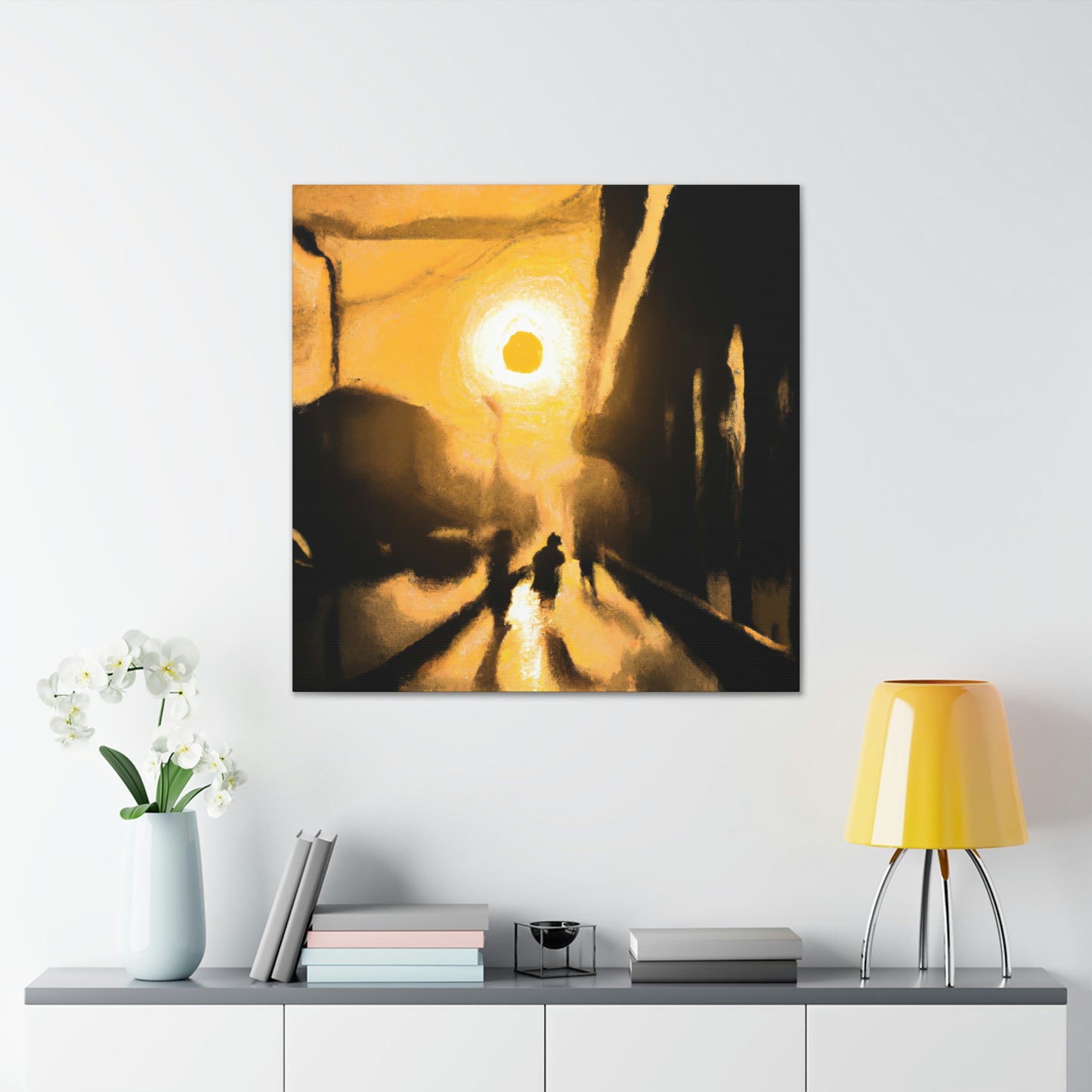 "City Sunrise: An Artistic Journey" - Canvas