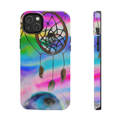 "Una galaxia de sueños: un colorido atrapasueños captura el polvo de estrellas que cae" - The Alien Tough Phone Cases