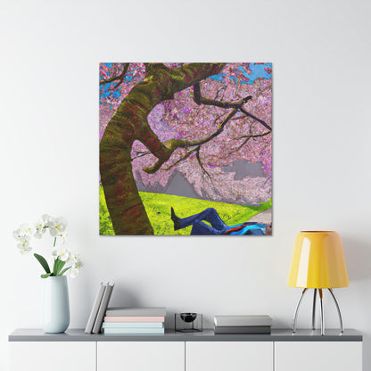 "A Moment of Calm Beneath the Cherry Blossoms" - The Alien Canva