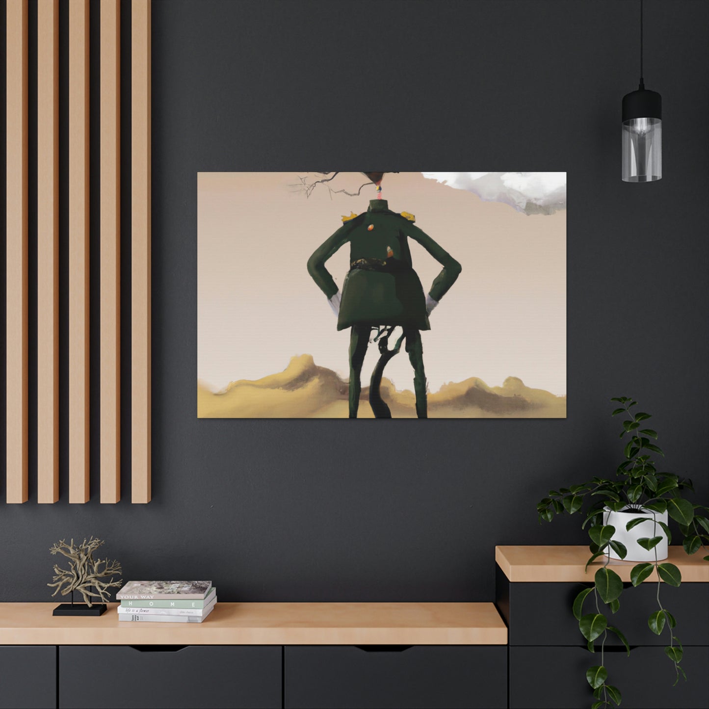 "Courage Against Despair: A Soldier's Triumph" - The Alien Canva