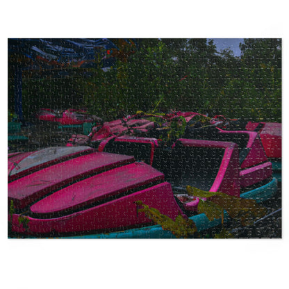 "Abandoned Thrills: Lost in a Forgotten Theme Park" - The Alien Jigsaw Puzzle