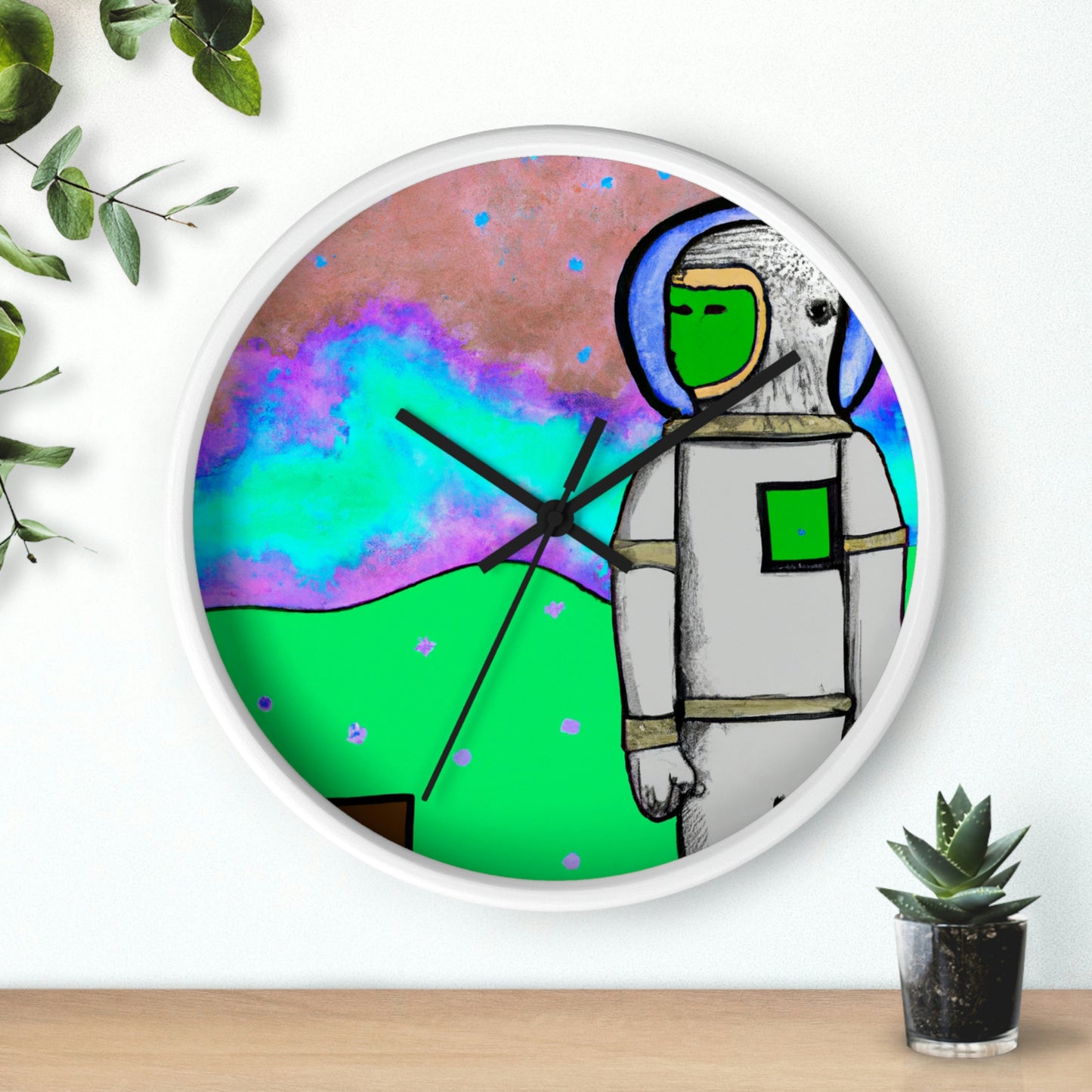 "Alone in the Alien Sky" - Die Alien-Wanduhr