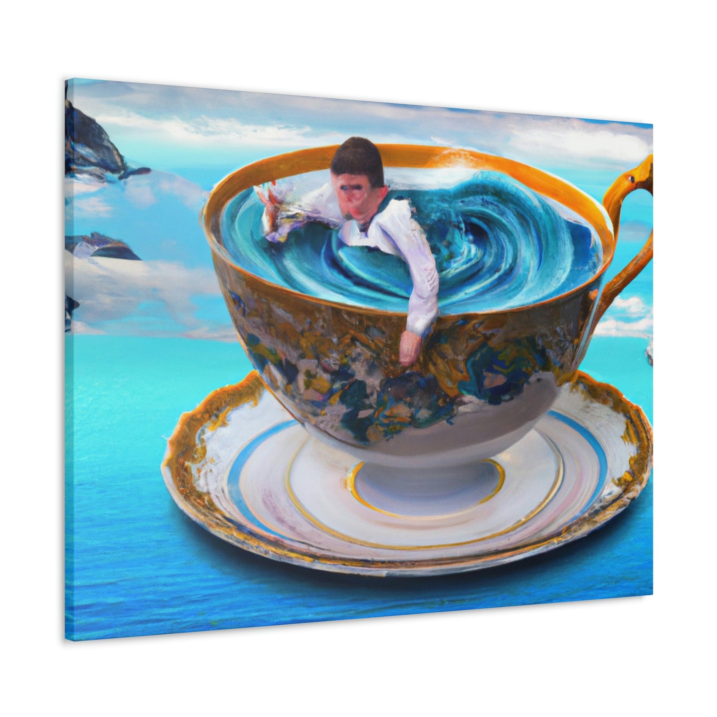 "Adrift in a China Cup: The Story of a Lost Child's Oceanic Adventure" - The Alien Canva