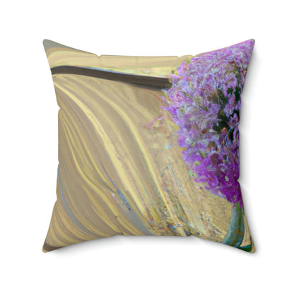 "A Blooming Miracle: Beauty in Chaos" - The Alien Square Pillow