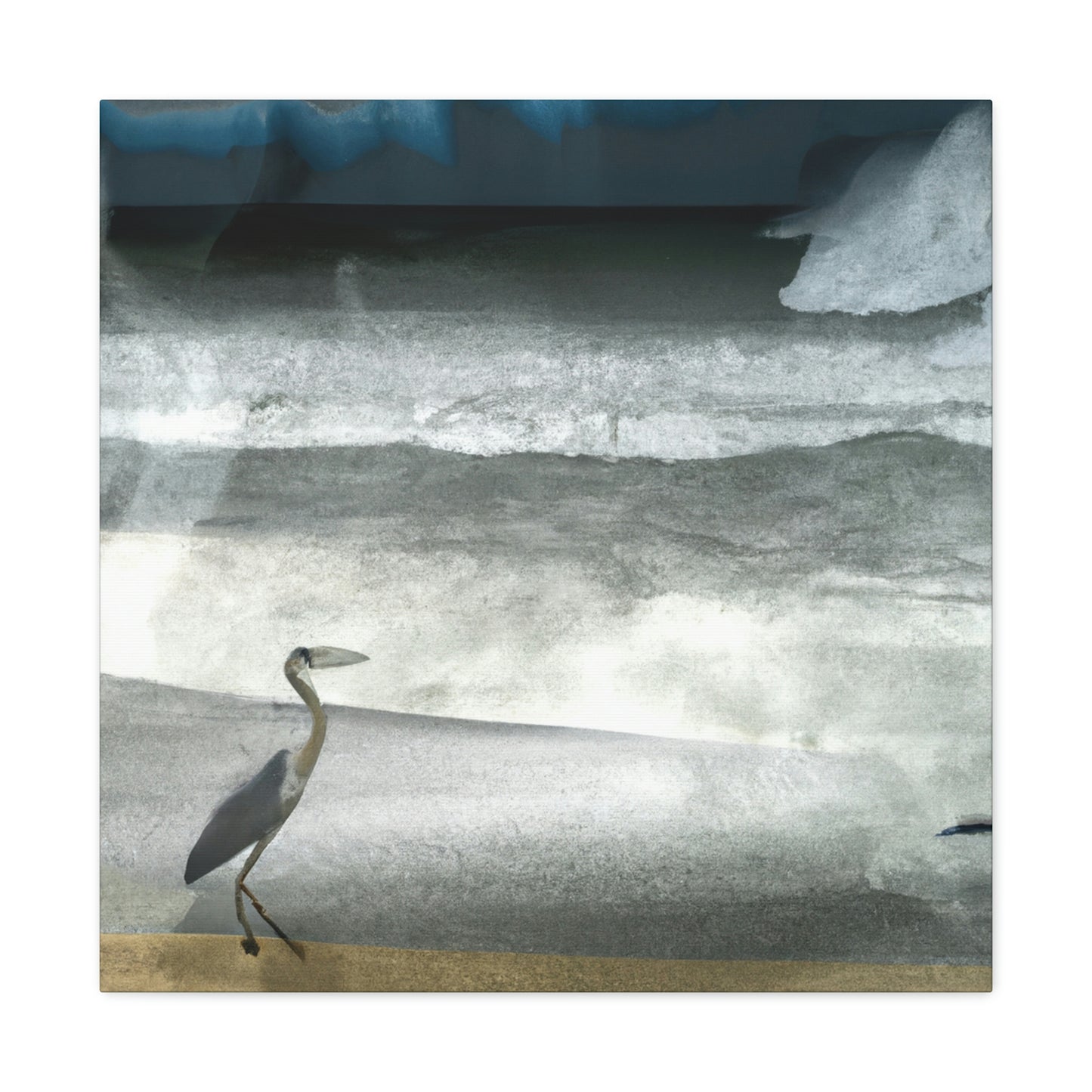 "A Sea of Turmoil: A Heron's Restlessness". - The Alien Canva