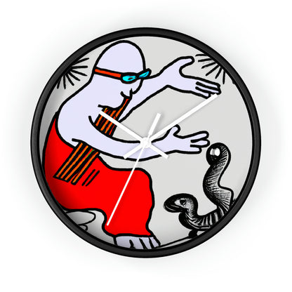 "A Blind Monk's Gentle Embrace of a Lost Dragonling" - The Alien Wall Clock