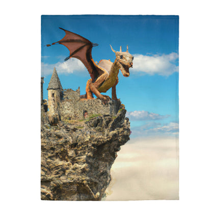 "Dragon Throne of ancients" - The Alien Velveteen Plush Blanket