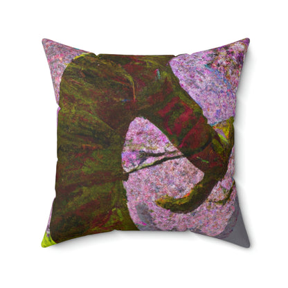 "A Moment of Calm Beneath the Cherry Blossoms" - The Alien Square Pillow