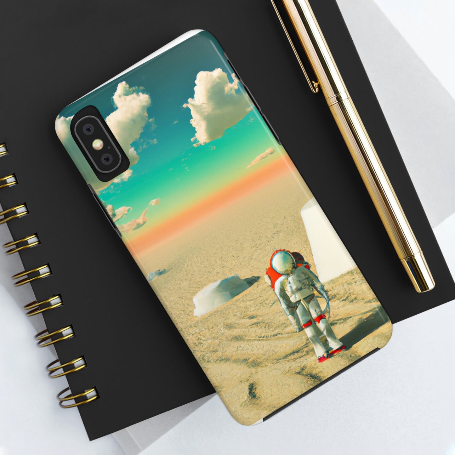 "Un astronauta extraviado: solo en un planeta abandonado" - The Alien Tough Phone Cases