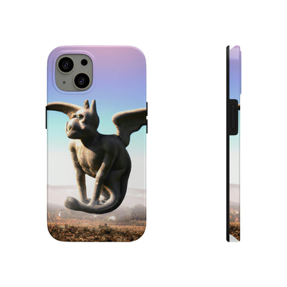 "Alone on the Hilltop: The Tale of a Solitary Gargoyle" - The Alien Tough Phone Cases