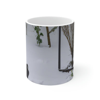 "The Snow Garden of the Wounded Crow" - The Alien Ceramic Mug 11 oz