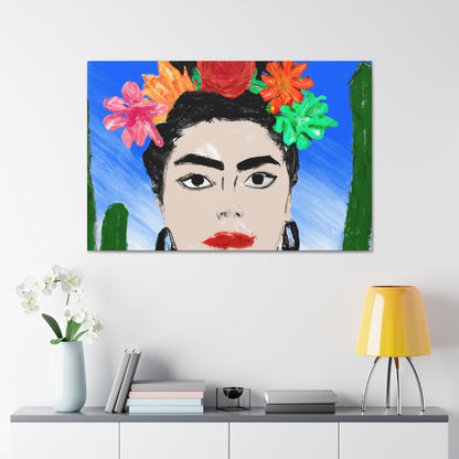 „Feurige Frida: Eine mexikanische Ikone mit farbenfroher Kultur malen“ – The Alien Canva