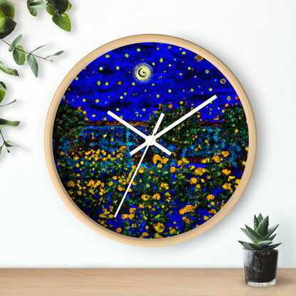 "A Midnight Celebration in Grandma's Garden" - The Alien Wall Clock