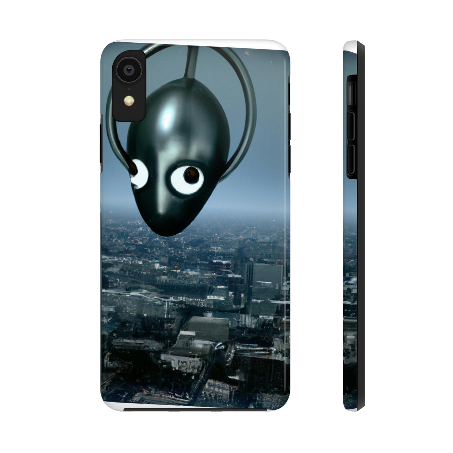 "Ein ferner Funke: Die Suche eines Außerirdischen nach einem Zufluchtsort in der Stadt." - Die Alien Tough Phone Cases