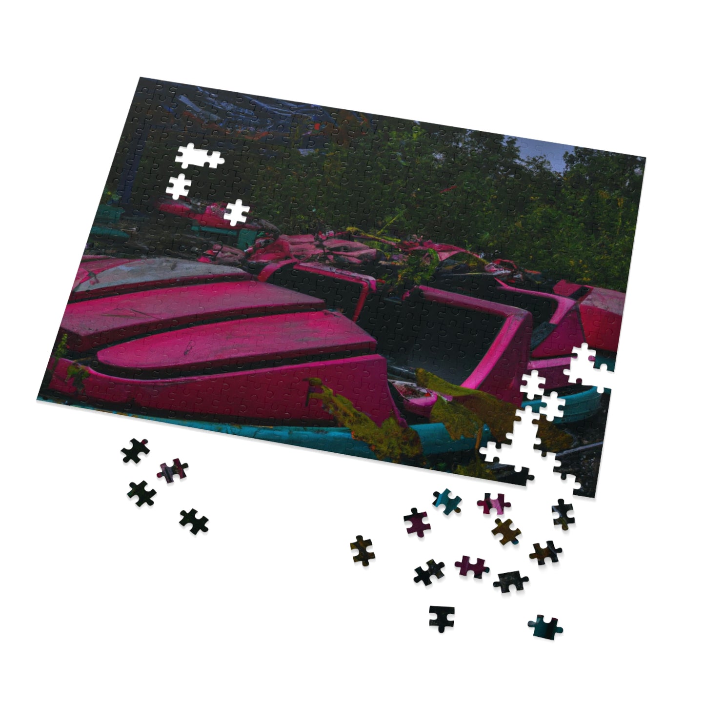 "Abandoned Thrills: Lost in a Forgotten Theme Park" - The Alien Jigsaw Puzzle