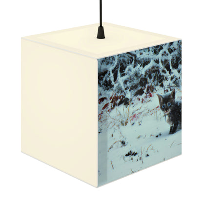 "Brave Kitten in the Frozen Storm" - The Alien Light Cube Lamp