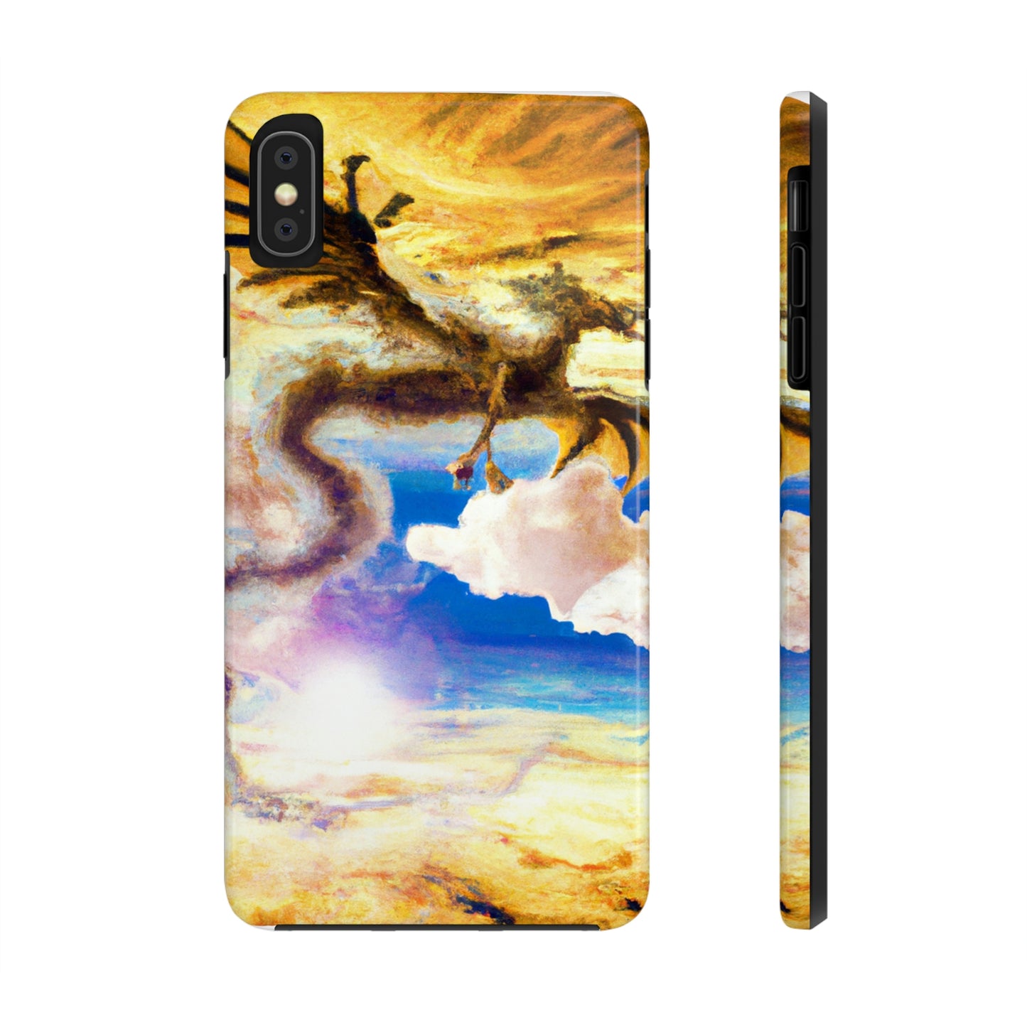 "Eine himmlische Flamme mit einem mystischen Drachen" - Die Alien Tough Phone Cases